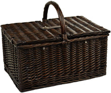 (D) Surrey Picnic Basket for 2, Backpack Bag for Outdoor (Brown)