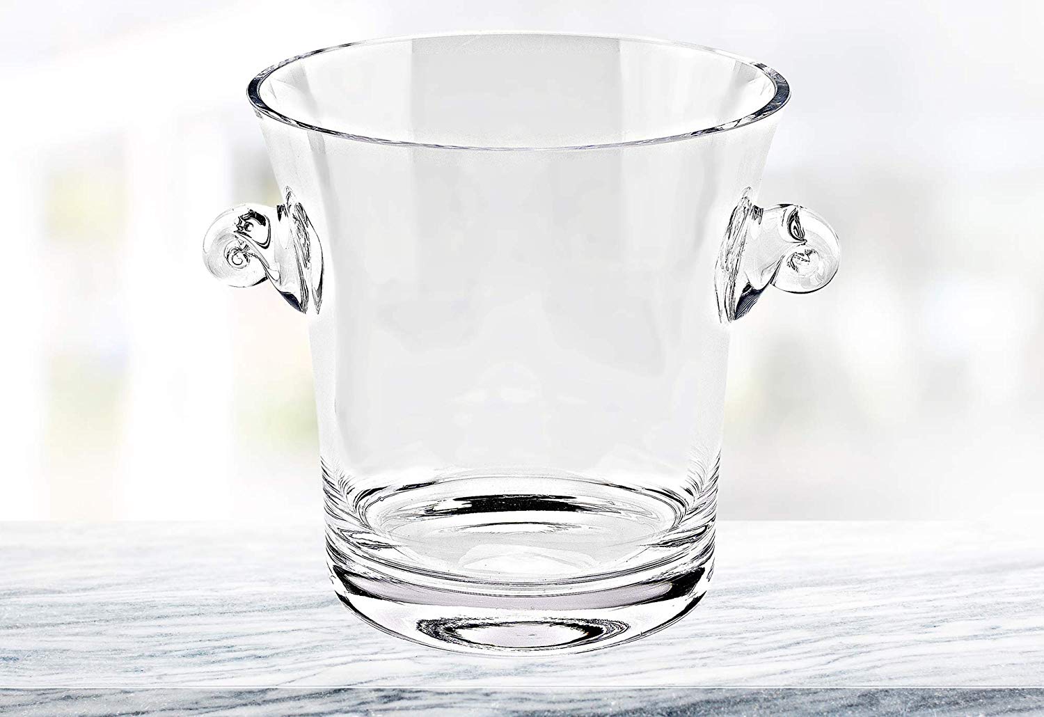 (D) Handcrafted 'Chelsea' Lead Free Crystal Ice Bucket, Mouthblown Wine Cooler