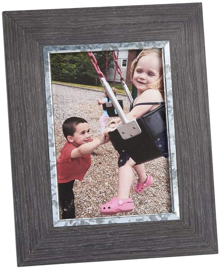 (D) Weathered Grey Picture Frame 5 x 7 inch, Desk Photo Picture Frame