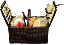 (D) Surrey Picnic Basket for 2, Backpack Bag for Outdoor (Yellow)