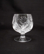 6 Russian CUT Crystal Cognac Snifters 150ml/5oz Hand Made