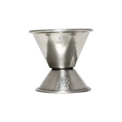 Thunder Group 0.5 & 1 oz stainless steel jigger, comes in each