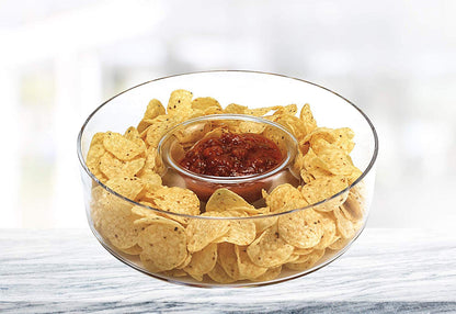 (D) Handcrafted 'Manhattan' Lead Free Crystal Chip N Deep Bowl 11"D