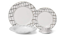 Royalty Porcelain 5-pc Dinner Set for 1, Premium Bone China (Luxe Platinum)