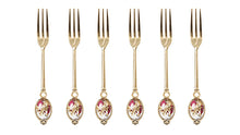 Royal Flatware Set of 12pc Demi Dessert Flatware Forks and Spoons (Gold Antique)