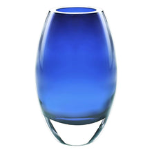 (D) Centerpiece 'Radiant' Midnight Blue Crystal Flower Vase 9" H