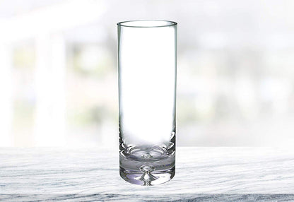 (D) Handcrafted 'Galaxy' Crystal Glass Decorative Cylinder Flower Vase 10.5" H