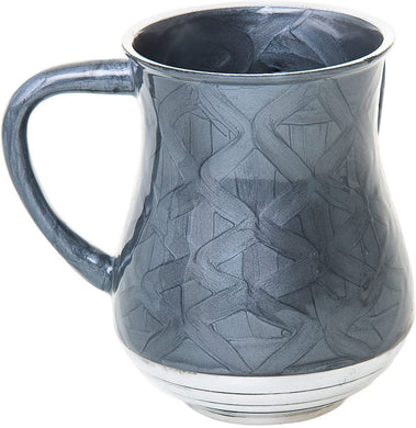 (D) Judaica Enamel Wash Cup Negel Vasser Cup 6'' H (Grey)