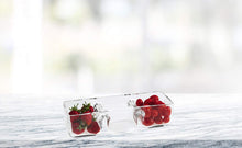 (D) Centerpiece 'Hostess' 3-Section Fruit Bowl 4.5"H, Lead Free Crystal Glass