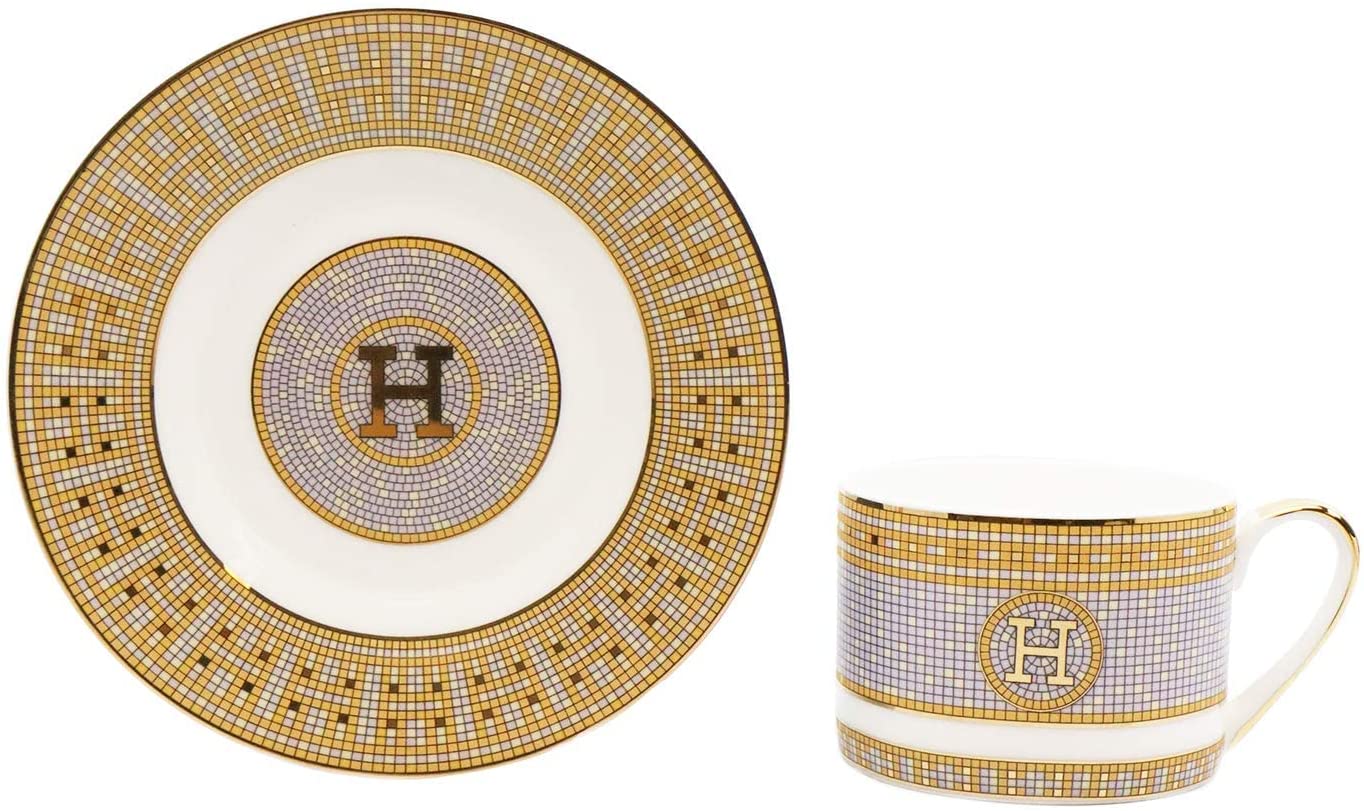 Royalty Porcelain 58-pc 'Mosaic' Dinner Set, Luxury Bone China 24K Gold