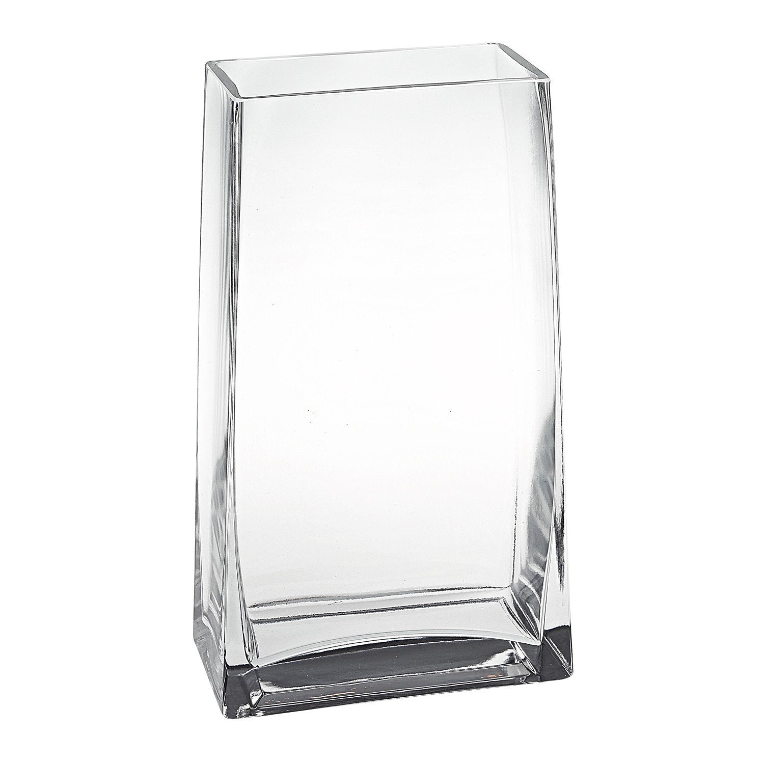 (D) Centerpiece 'Daydream' Flower Vase 9" H, Premium Quality Crystal Glass