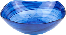 (D) Cobalt Blue Square Glass 10" Bowl Dinnerware (10 x 3.75)