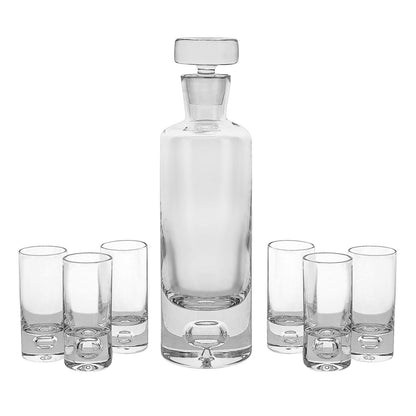(D) Handcrafted 'Galaxy' Lead Free Crystal 6-pc Shot Glasses Set 2.5 Oz