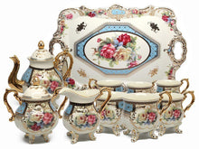 Royalty Porcelain 10-Piece Vintage Floral Dining Tea Cup SET, Service for 6
