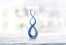 (D) Handcrafted Murano Art Glass Deep Blue Sea Spectrum Figurine 10" on Base