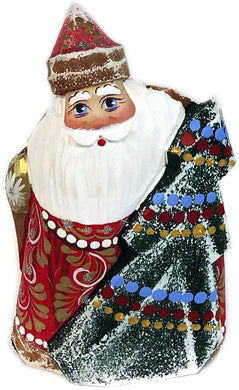 (D) Russian Souvenirs Hand Carved Father Frost (5 x 3 Inch)