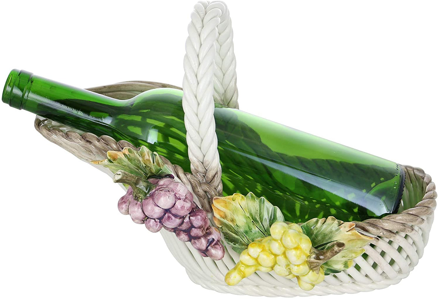 (D) Wine Bottle Holder Fruits and Wine Basket, Bar Counter Decoration