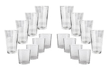 (D) Glassware Drinking Glasses Set Of 16 Small And Large Whiskey Cups, Water Cup