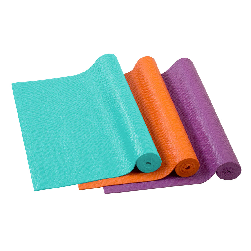 D) Fun Thick Yoga Mat in a Bag for Women and Men (Sky Blue)