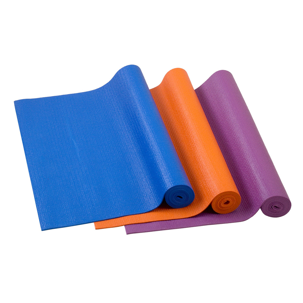 (D) Fun Thick Yoga Mat in a Bag for Women and Men (Orange)