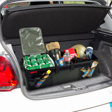 (D) Ultimate Trunk Organizer with 28 Can Cooler Backpack Bag (Black)