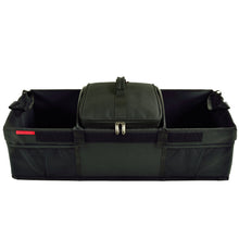 (D) Ultimate Trunk Organizer with 28 Can Cooler Backpack Bag (Black)