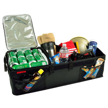 (D) Ultimate Trunk Organizer with 28 Can Cooler Backpack Bag (Black)