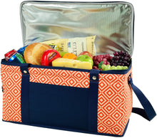 (D) Folding 72 Can Cooler, Picnic Backpack Bag for Outdoor (Orange)
