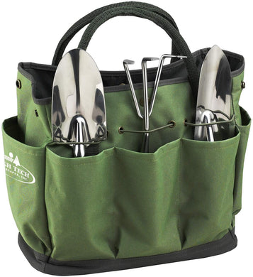 (D) Garden Tote and Tools Set Picnic Backpack Bag, Full Equipment Set (Green)