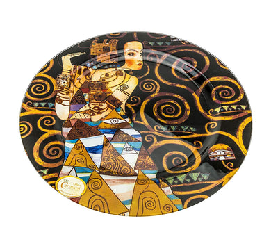 Carmani Painters Decorative Glass Serving Plate, Klimt (Plate 