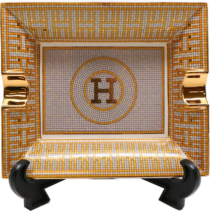 Royalty Porcelain 58-pc 'Mosaic' Dinner Set, Luxury Bone China 24K Gold