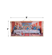 (D) Last Supper Iconic Wall Art Tapestry - Mystical Biblical Masterpiece 18"x8"