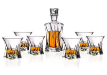 Old-Fashioned "Cooper" 7-Pc Whiskey Decanter Set, Lead Free