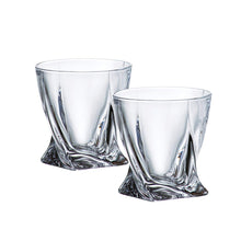 Diamond DOF 10 Oz Whisky Glasses, Old-Fashioned Liquor Glassware, Set of 2