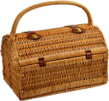 (D) Susy Picnic Basket for 2 with Coffee Set, Bag for Outdoor (Brown)