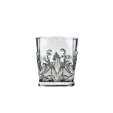 Denizli Medieval Crystal Glass With Pewter (Square Sliver Leaves)