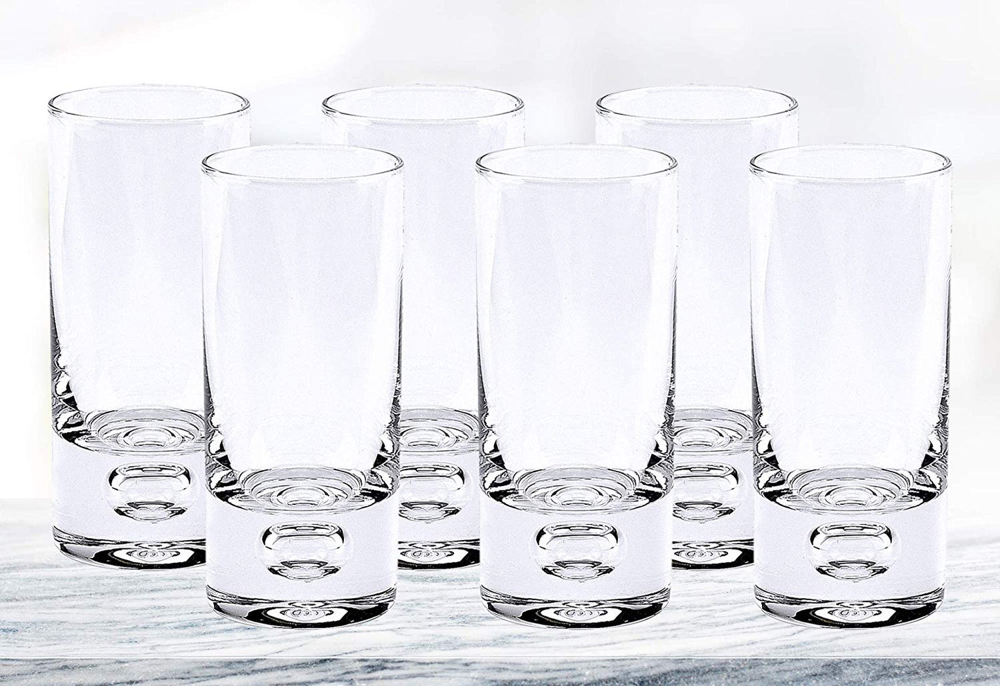 (D) Handcrafted 'Galaxy' Lead Free Crystal 6-pc Shot Glasses Set 2.5 Oz