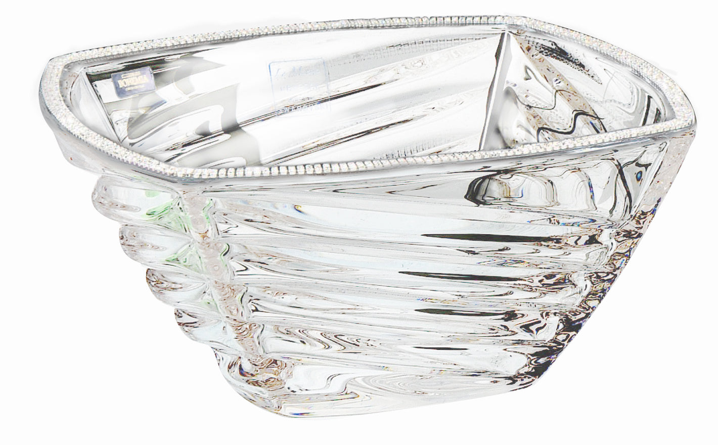 Italian Collection Crystal Square Bowl, Decorated with Swarovski Crystal