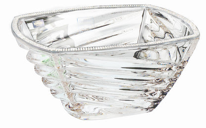 Italian Collection Crystal Square Bowl, Decorated with Swarovski Crystal
