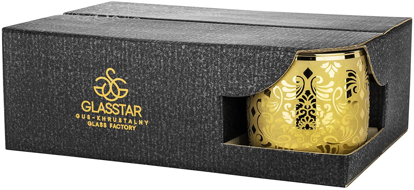 Gold Tumblers Rock Glassware ' Liberty' Set 6-pc, Water Glasses