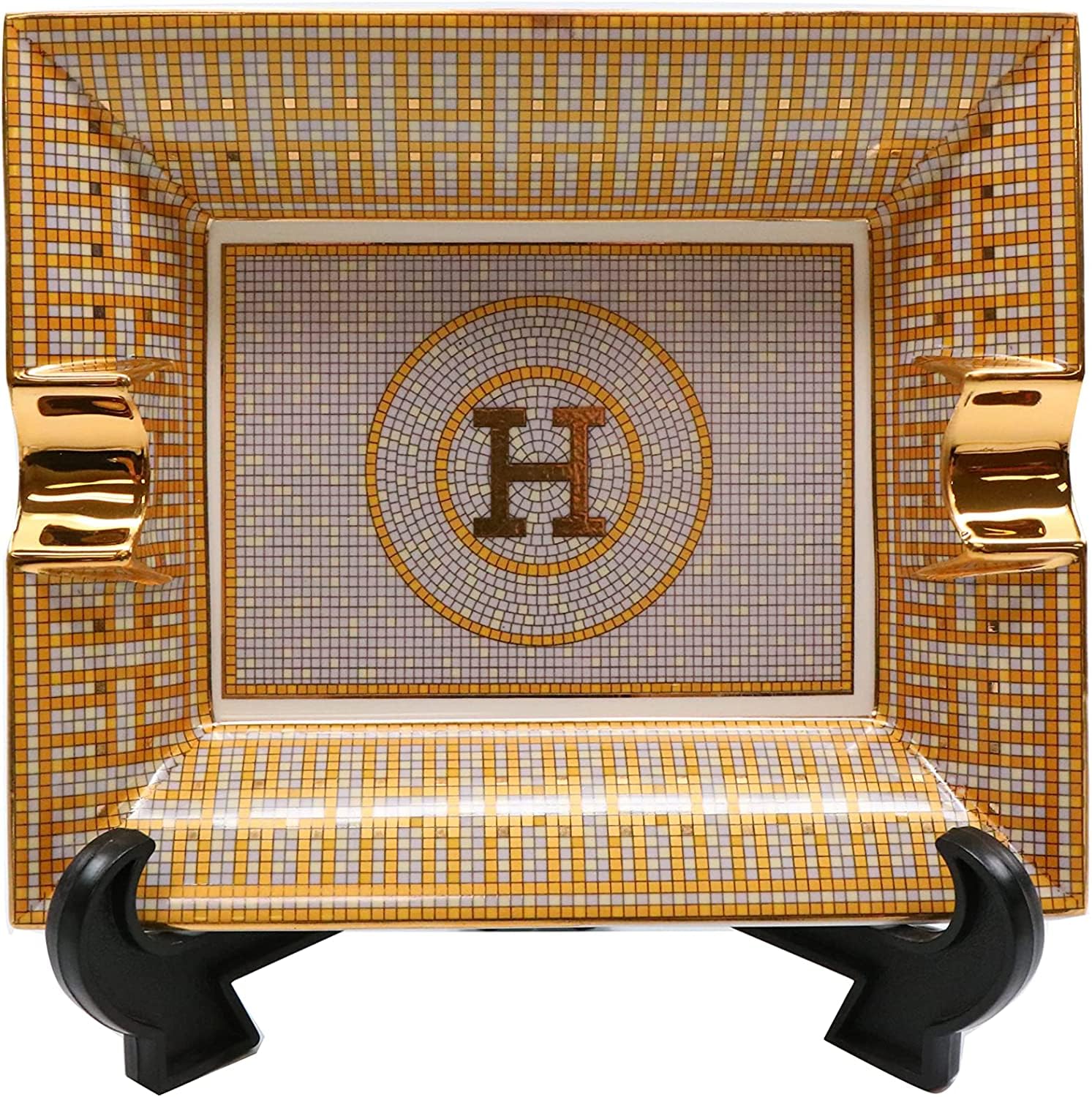 Royalty Porcelain 44-pc Dinner Set, Mosaic, 24K Gold Plated Bone China Porcelain