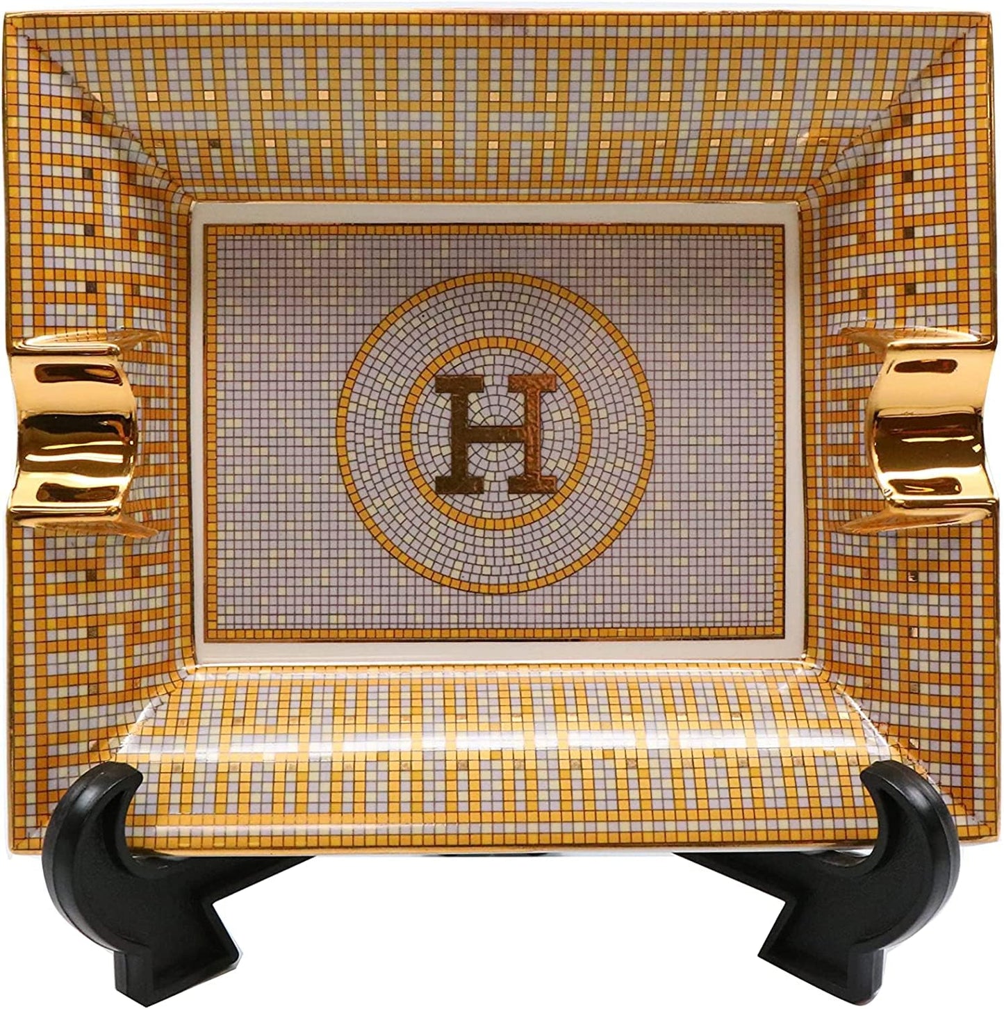 Royalty Porcelain 44-pc Dinner Set, Mosaic, 24K Gold Plated Bone China Porcelain