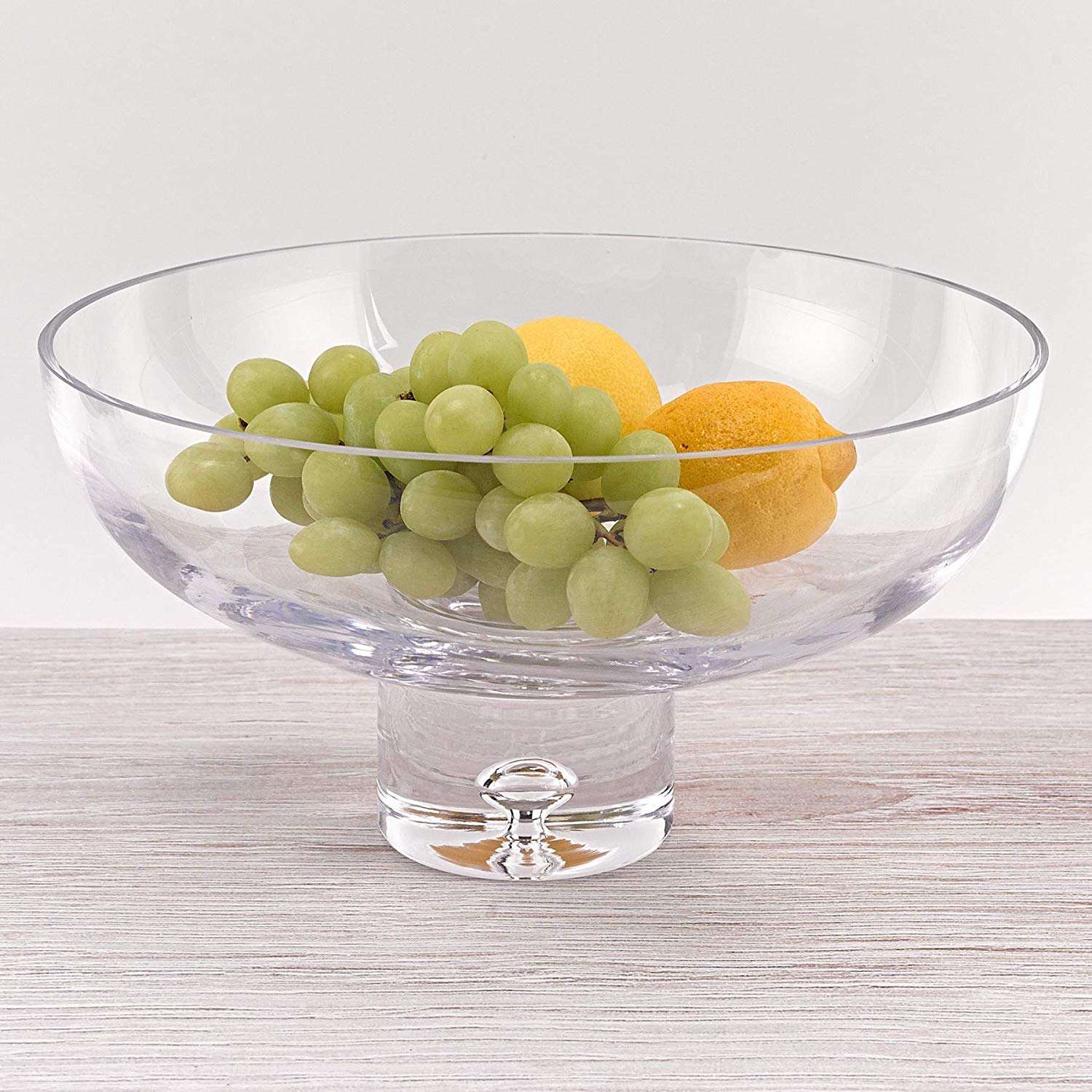 (D) Centerpiece 'Galaxy' Fruit Bowl 11"H, Lead Free Crystal Glass