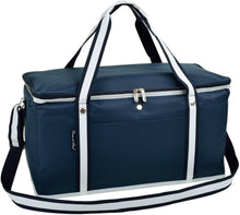 (D) Folding 72 Can Cooler, Picnic Backpack Bag for Outdoor (Blue)