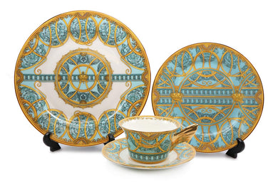 Royalty Porcelain 16-pc Dinner Set, Monarch's Crown, Bone China Porcelain