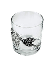 Denizli Medieval Beverage Glass, Crystal Glass With Pewter (Round Silver Grapes)