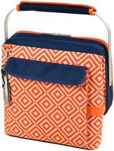 (D) Beverage and Food Cooler, Picnic Backpack Bag with Corkscrew (Orange)