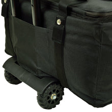 (D) Leakproof 24 Hour Cooler On Wheels, Picnic Backpack Bag (Black)