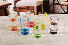 (D) Shot Glass Colored Shoot Glasses Set of 6 for Vodka, Whiskey, Brandy 1.2oz.