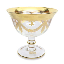 Interglass Italy Luxury Vintage Crystal Vase, 24K Gold (Campana)